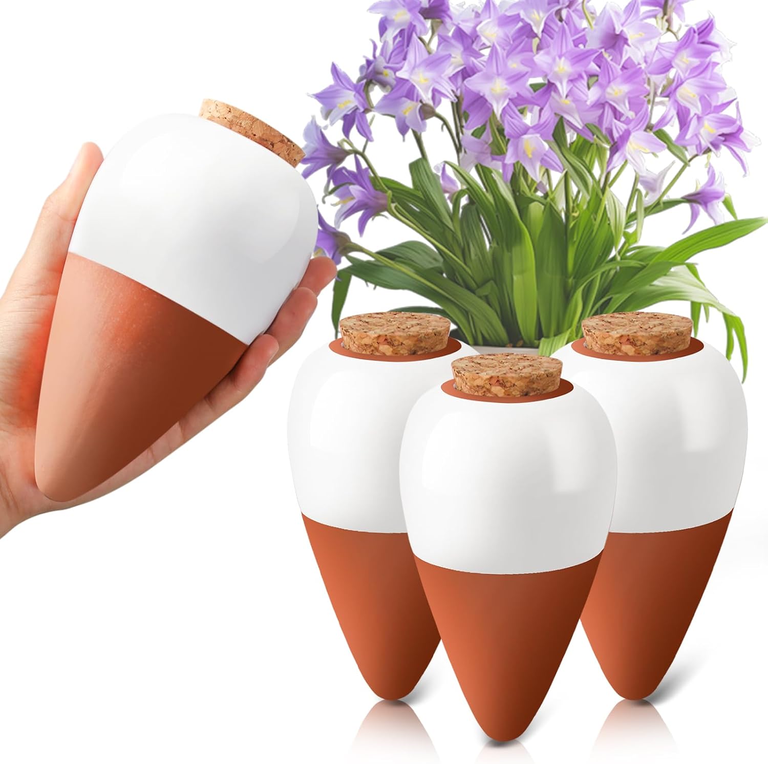 Self Watering Insert - 테라코타 물주기 스파이크, 자동 급수 글로브,